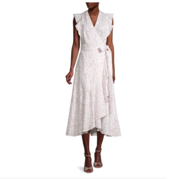 Rebecca Taylor Dresses & Skirts - Rebecca Taylor Zadie Cotton Wrap Ruffle Dress 16